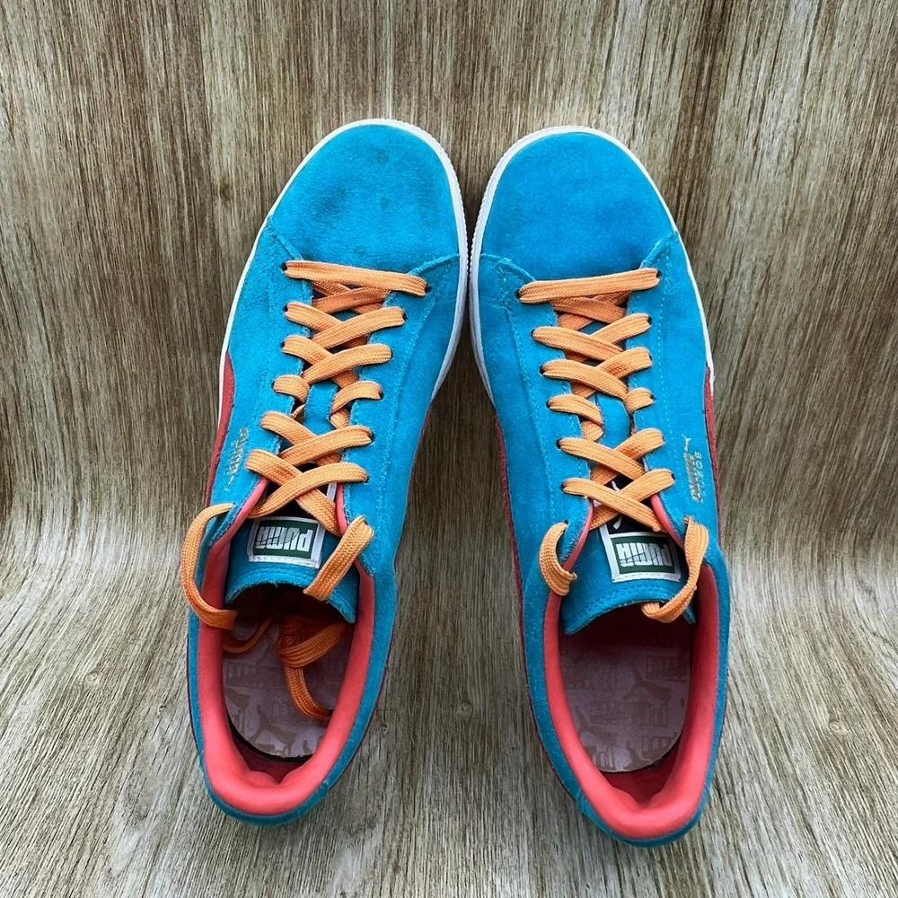 Puma Suede Classic Men's Size 10 Bluebird Tiger Lilly Low Top Sneakers 356568-05